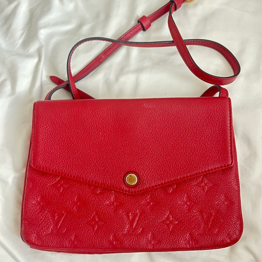 Louis Vuitton Red Empreinte Twice Bag